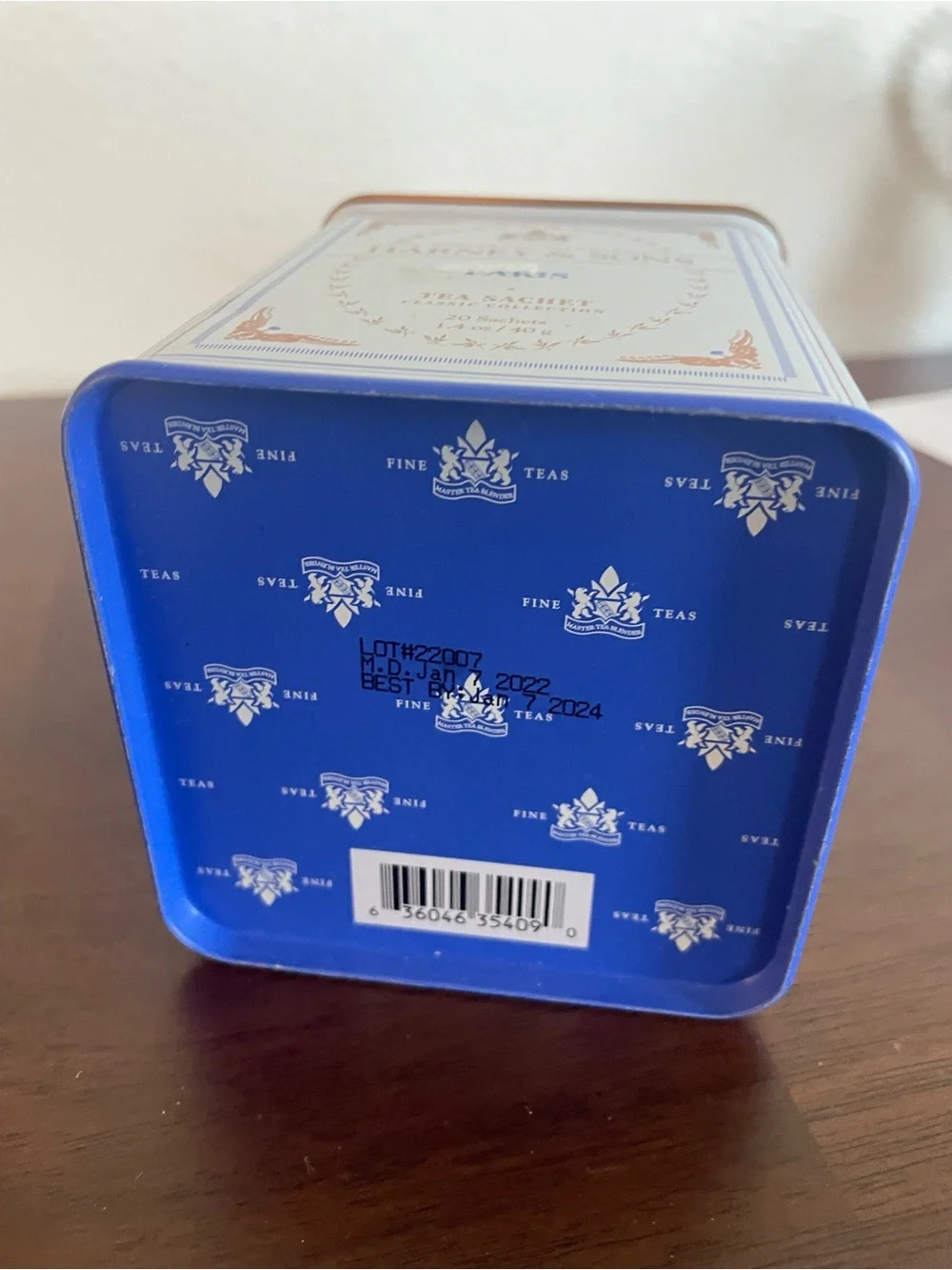 Garnet & Sons, Blue and Copper Tea Tin